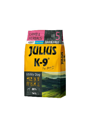 Julius K9 Utility Hypoallergenes Trockenfutter Lamm-Kräuter 10kg