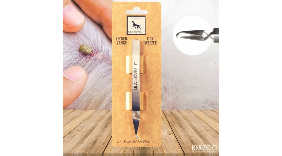 Zeckenpinzette für Hunde und Katzen, Edelstahl, Lila Loves It