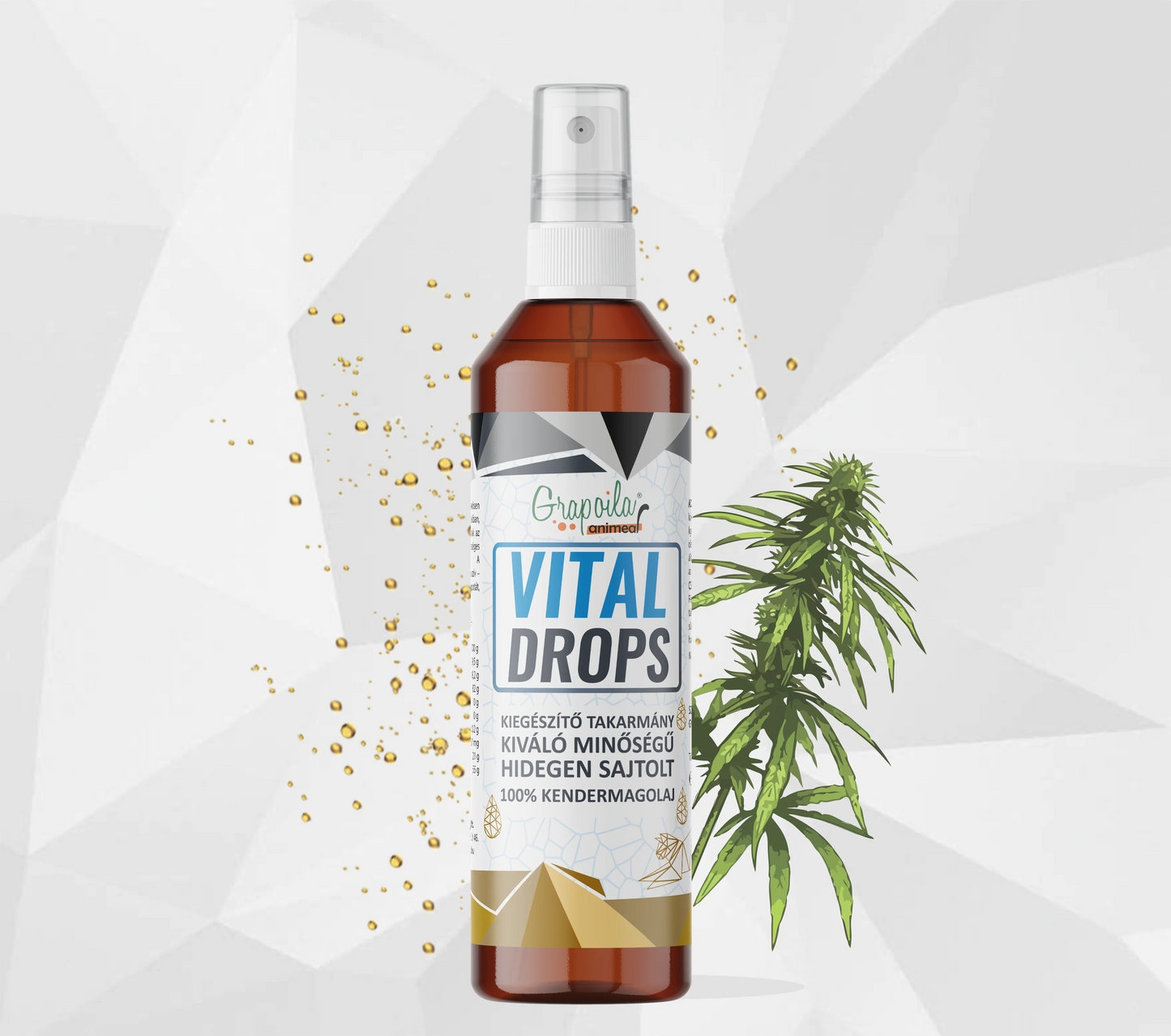 VITAL DROPS Hanfsamenöl - 100% kaltgepresste, natürliche Vitalität