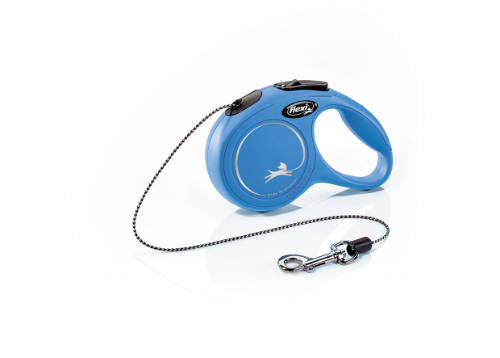 Flexi New Classic (blau) - automatische Kordelleine IN MEHREREN GRÖSSEN