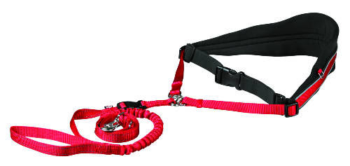 Trixie Waist Belt - futópóráz - piros/fekete - (70-120cm/12cm