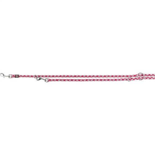 Trixie Cavo Reflect Adjustable Leash - reflektierende, geflochtene Leine - Fuchsia - (SM) Ø12mm/2m