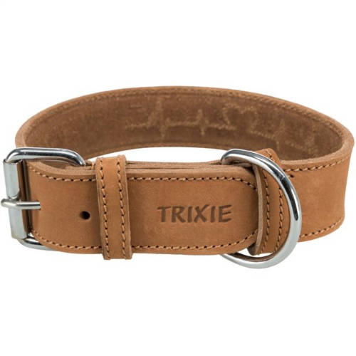 Trixie Rustic - Lederhalsband (braun) für Hunde MEHRERE GRÖSSEN