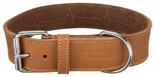 Trixie Rustic - Lederhalsband (braun) für Hunde MEHRERE GRÖSSEN