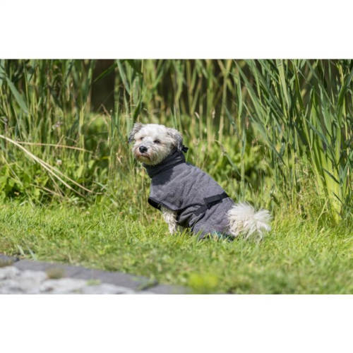 Trixie Bademantel (grau, Frottee) für Hunde IN MEHREREN GRÖSSEN