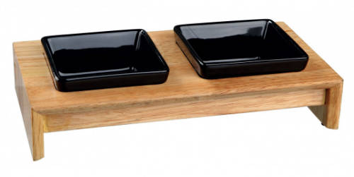 Designer-Schüsselnset aus Keramik und Holz in mehreren Größen