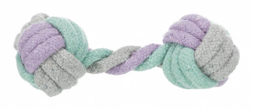 Trixie Junior Rope Dumbbell - Polyester/Baumwolle Spielzeug (Hantel) für Hunde (15cm)