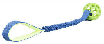 Trixie Bungee Rope mit Ball - Polyesterspielzeug (Zahnputzer) für Hunde (Ø7/48cm)