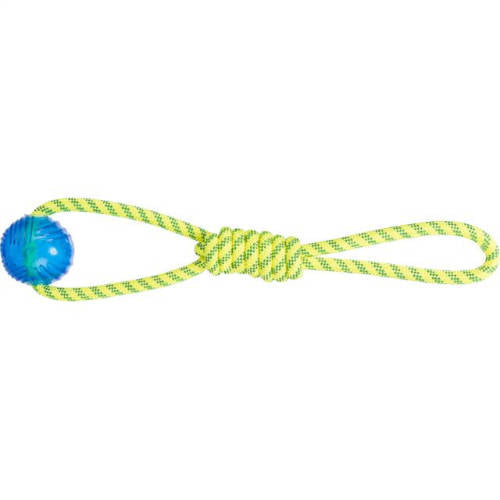 Trixie Aqua Toy Spielseil mit Ball – Wasserspielzeug (Seil mit Ball) für Hunde (ø6×40 cm)