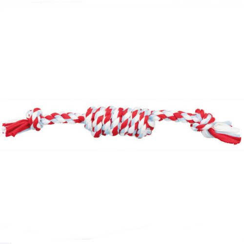 Trixie Spielseil - Seilspielzeug (rot, weiß, grau) für Hunde (31cm)