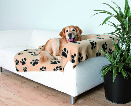 Trixie Barney Blanket - Decke (beiges Muster) für Hunde (150x100cm)