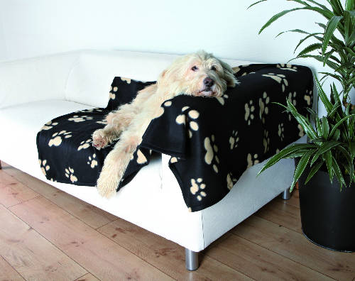 Trixie Barney Decke (Schwarz/Beige) 150x100cm