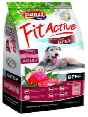 Panzi FitActive Trockenfutter IN MEHREREN GESCHMACKSRICHTUNGEN - Für ausgewachsene Hunde (15kg)