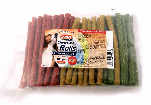Panzi ChewTime Rolls - Leckerli (Rind) für Hunde (100 Stück)