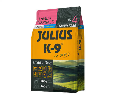 JULIUS K9 Utility Dog Hypoallergenes Trockenfutter MEHRERE GESCHMACKSRICHTUNGEN - Für erwachsene Hunde (3kg)