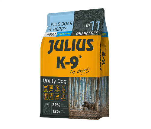JULIUS K9 Utility Dog Hypoallergenes Trockenfutter MEHRERE GESCHMACKSRICHTUNGEN - Für erwachsene Hunde (3kg)