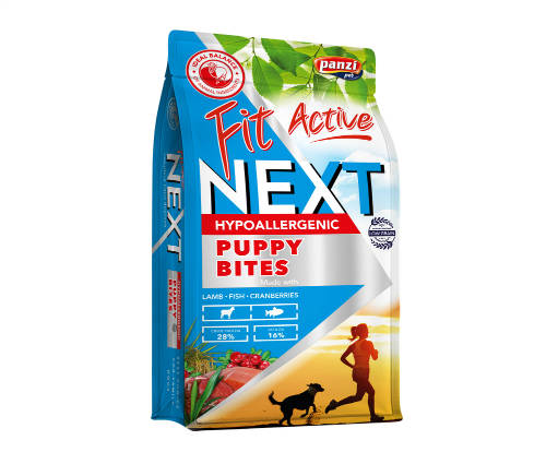 Panzi FitActive Next Hypoallergenic Classic Puppy (Fisch, Lamm) Trockenfutter IN MEHREREN GRÖSSEN - Für Welpen mit Futtermittelallergien