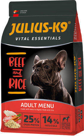 JULIUS K9 Vital Essentials Trockenfutter IN VERSCHIEDENEN GESCHMACKSRICHTUNGEN – für erwachsene Hunde (12kg)