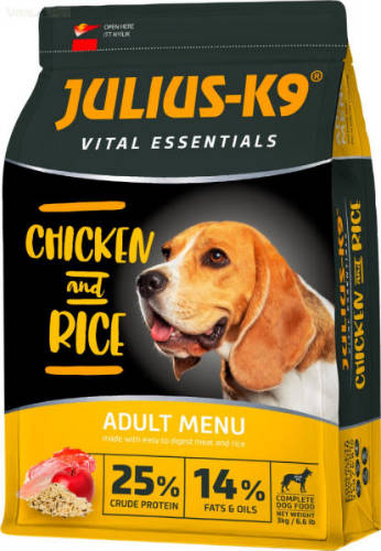 JULIUS K9 Vital Essentials Trockenfutter IN VERSCHIEDENEN GESCHMACKSRICHTUNGEN – für erwachsene Hunde (12kg)