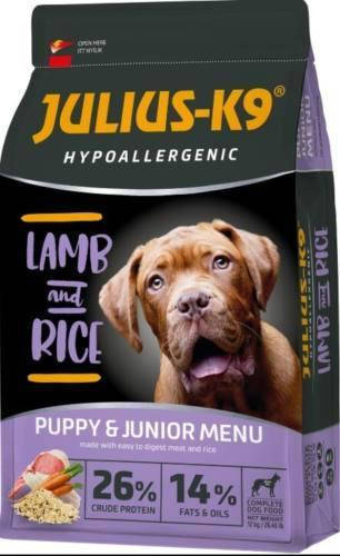 Julius K9 Hypoallergenic Puppy&amp;Junior (Lamm, Reis) Trockenfutter - Für Welpen und junge Hunde IN MEHREREN GRÖSSEN