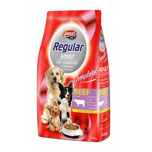 Panzi Regular Trockenfutter IN MEHREREN GESCHMACKSRICHTUNGEN - Für ausgewachsene Hunde (10kg)