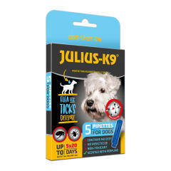 Julius K9 Floh- und Zeckenschutz Spot-on für Hunde (5x1ml)