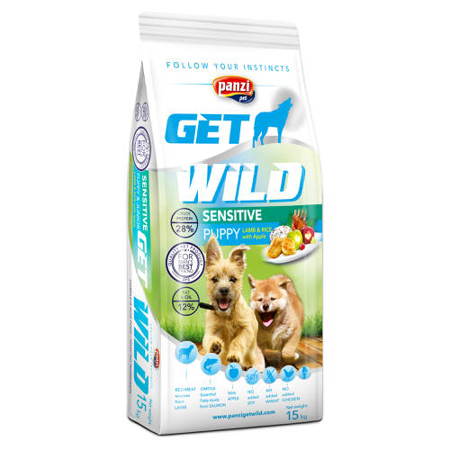 Panzi GetWild Puppy Sensitive Lamm-Apfel für Welpen 15kg