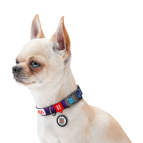 WAUDOG Halsband NASA21 - Halsband (QR-Code, NASA21-Design, müa.satt) für Hunde IN MEHREREN GRÖSSEN