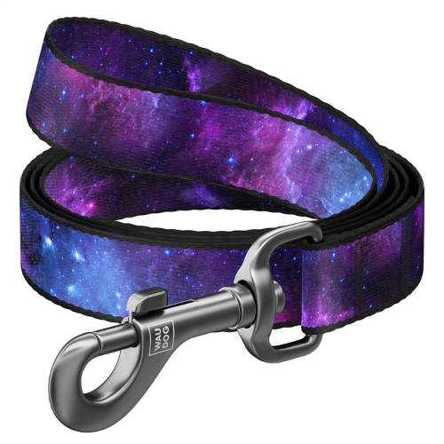 WAUDOG Leinen NASA21 - Leine (QR-Code, NASA21-Design, müa.satt) für Hunde IN MEHREREN GRÖSSEN