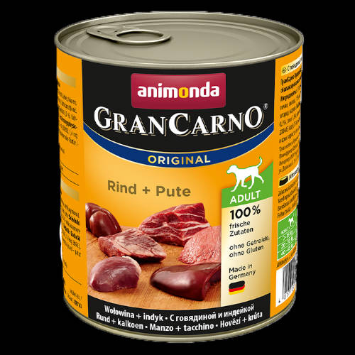 Animonda GranCarno Nassfutter - Für ausgewachsene Hunde (800g) IN MEHR GESCHMACKSRICHTUNGEN