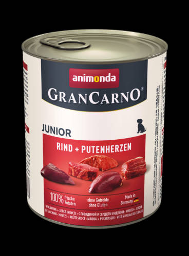 Animonda GranCarno Junior Nassfutter - Für Welpen (800g) Rind-Huhn