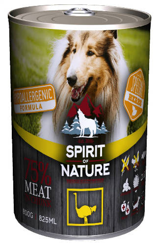 Spirit of Nature Hypoallergenes Straußenfleisch in Dosen 800g