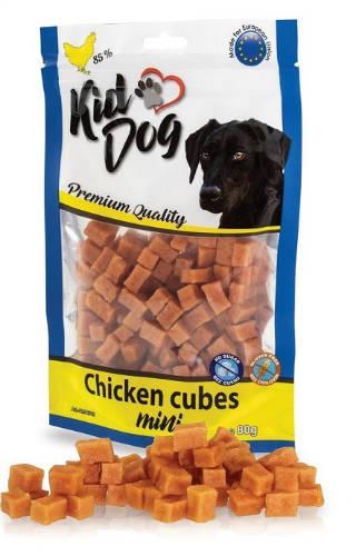 KidDog Mini Chicken Cubes - Leckerli (Huhn) für Hunde (80g)