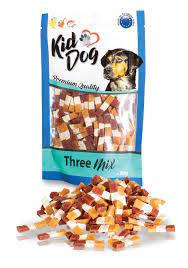 KidDog Three Mix - Leckerli (Huhn, Ente, Kabeljau) für Hunde (80g)