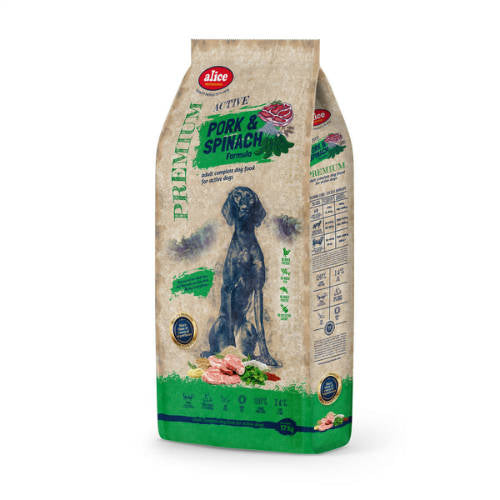 Alice Professional Trockenfutter 17 kg Schwein-Spinat