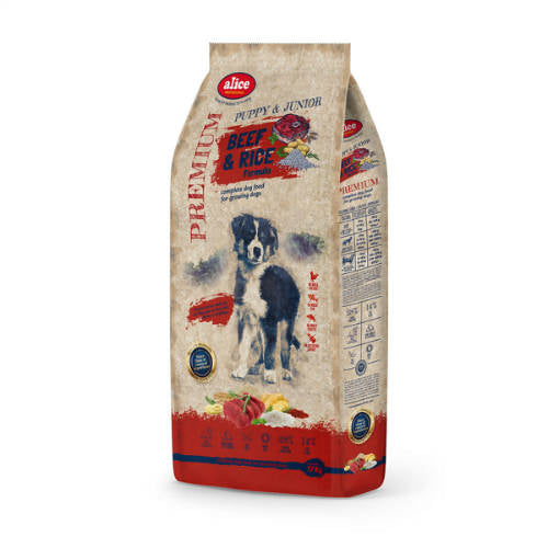 Alice Professional Trockenfutter 17kg PUPPY Rind-Reis
