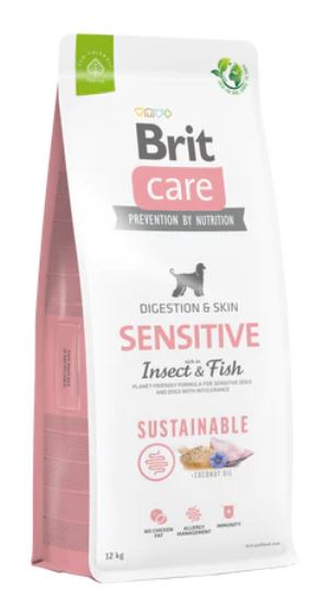Brit CARE DIG&SKIN Probiotikumos Rovarfehérjés-Halas száraztáp 12kg