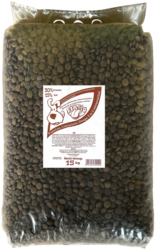 Flamó Premium Fisch Trockenfutter für Hunde 15kg